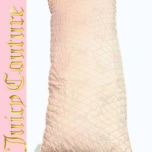 Juicy Couture Home JC Embroidered Logo Ombre Velour  Decorative Body Pillow